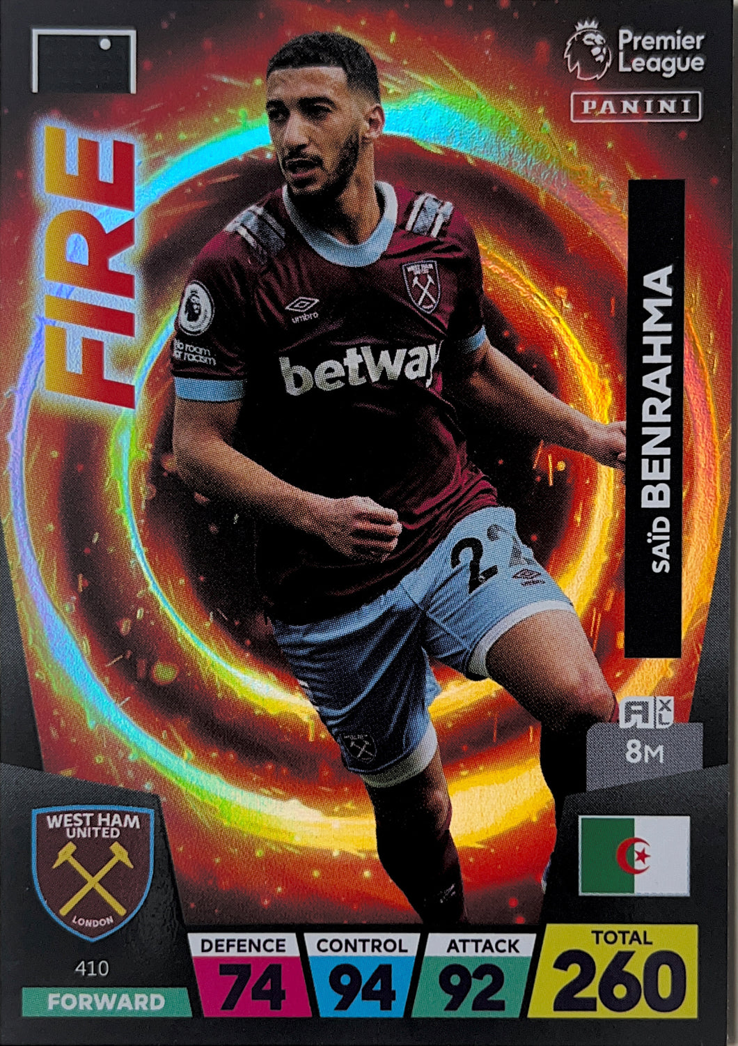 Panini Adrenalyn XL 2022/23 - 410 - Saïd Benrahma - Fire