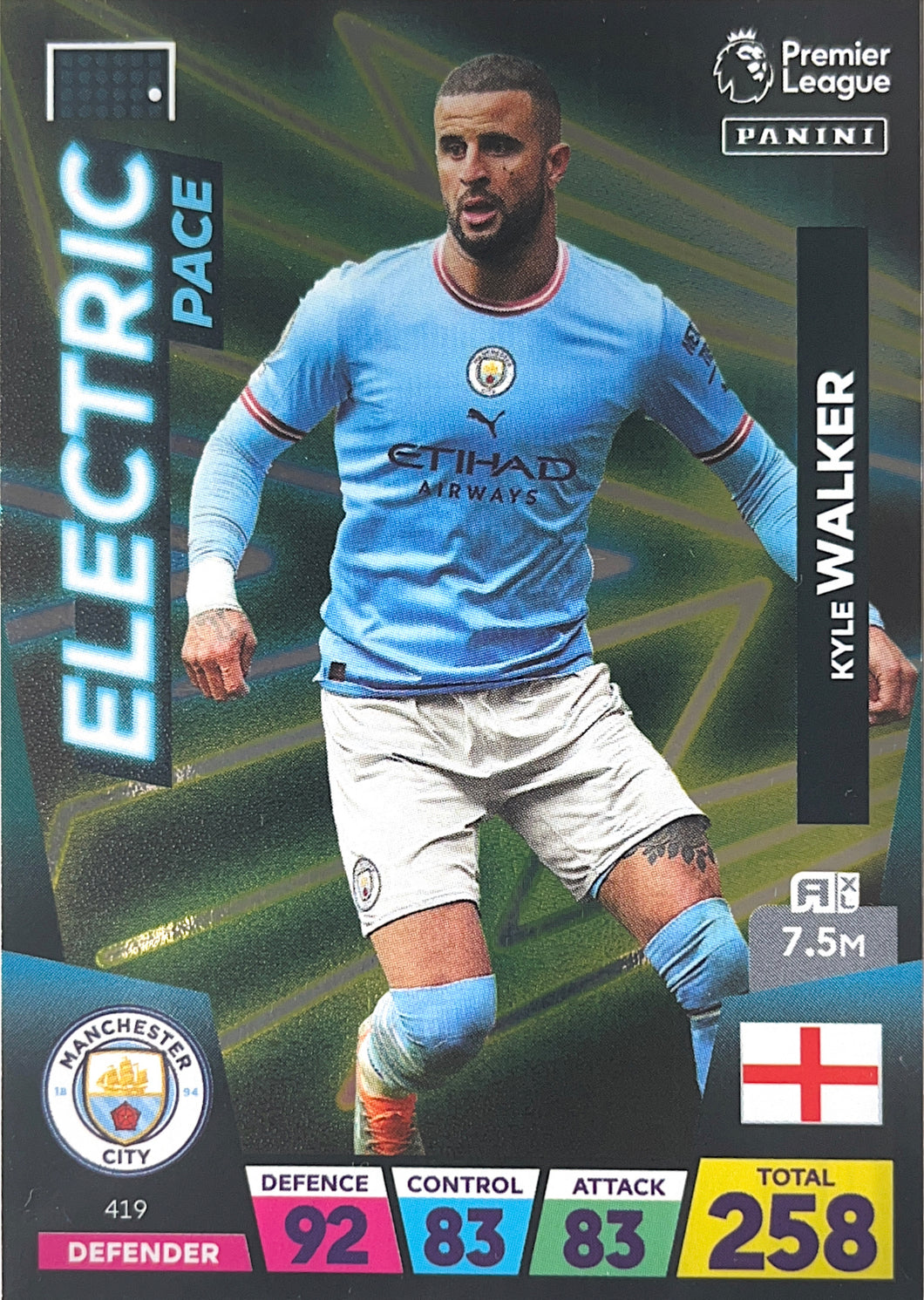 Panini Adrenalyn XL 2022/23 - 419 - Kyle Walker - Electric Pace