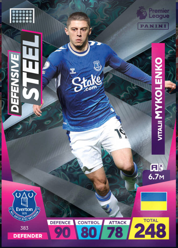 Panini Adrenalyn XL 2022/23 - 383 - Vitalii Mykolenko - Defensive Steel