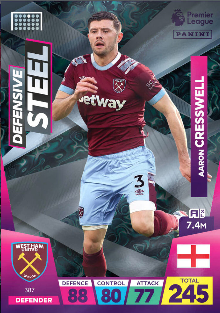 Panini Adrenalyn XL 2022/23 - 387 - Aaron Cresswell - Defensive Steel