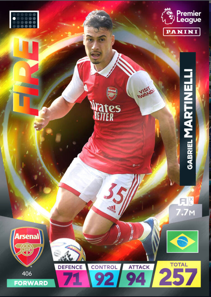 Panini Adrenalyn XL 2022/23 - 406 - Gabriel Martinelli - Fire