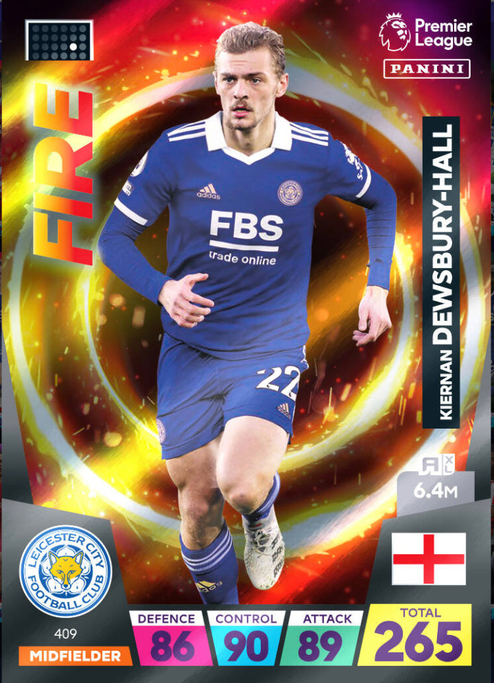Panini Adrenalyn XL 2022/23 - 409 - Kiernan Dewsbury-Hall - Fire