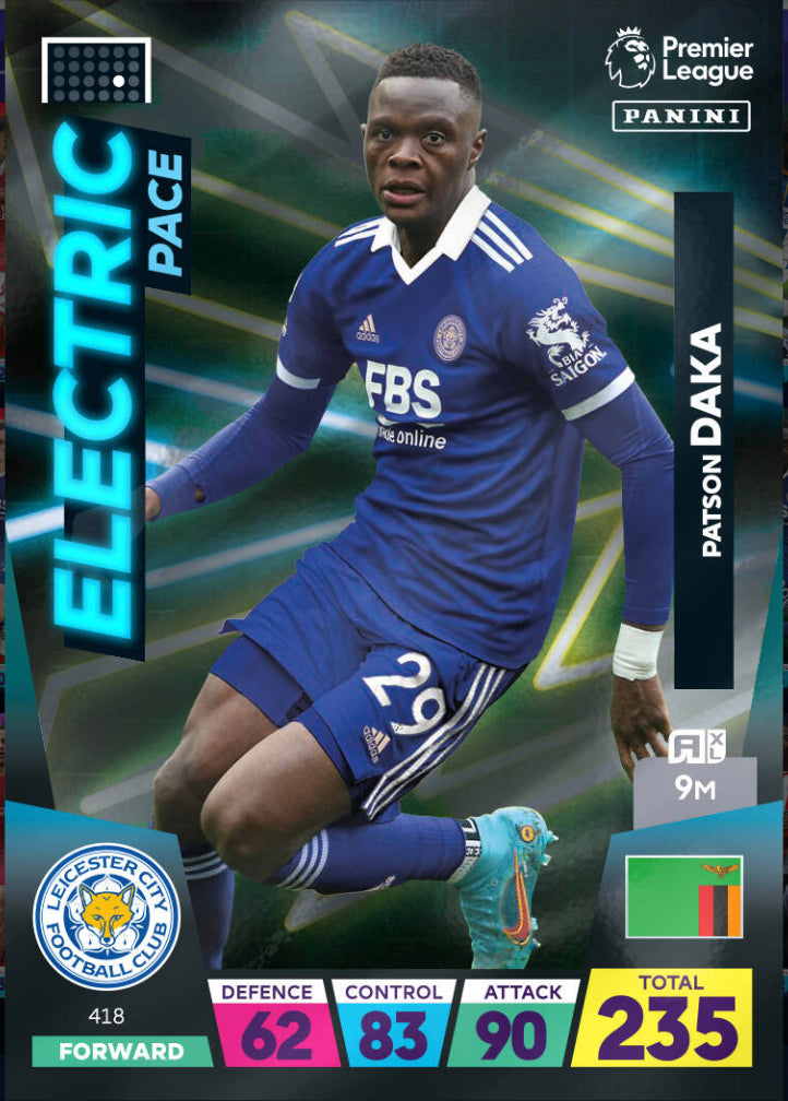 Panini Adrenalyn XL 2022/23 - 418 - Patson Daka - Electric Pace
