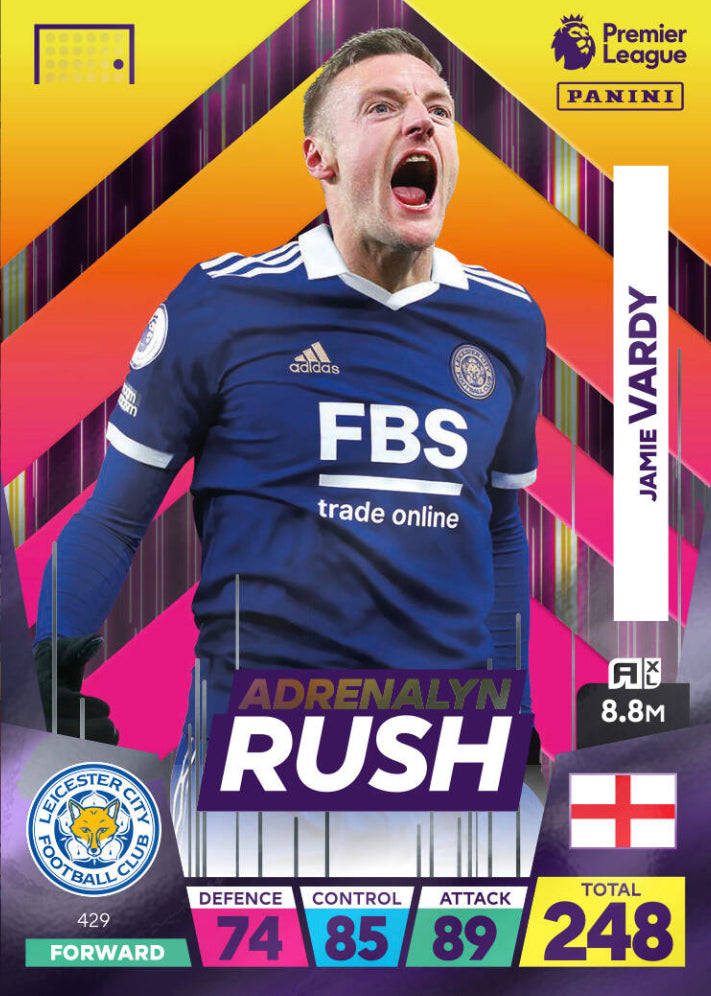 Panini Adrenalyn XL 2022/23 - 429 - Jamie Vardy - Adrenalyn Rush