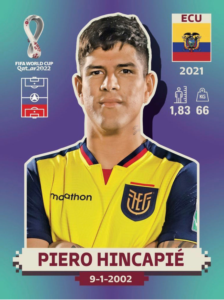 Panini World Cup 2022 Stickers - ECU 008 - Piero Hincapié