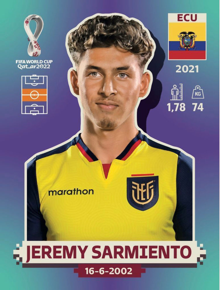 Panini World Cup 2022 Stickers - ECU 015 - Jeremy Sarmiento