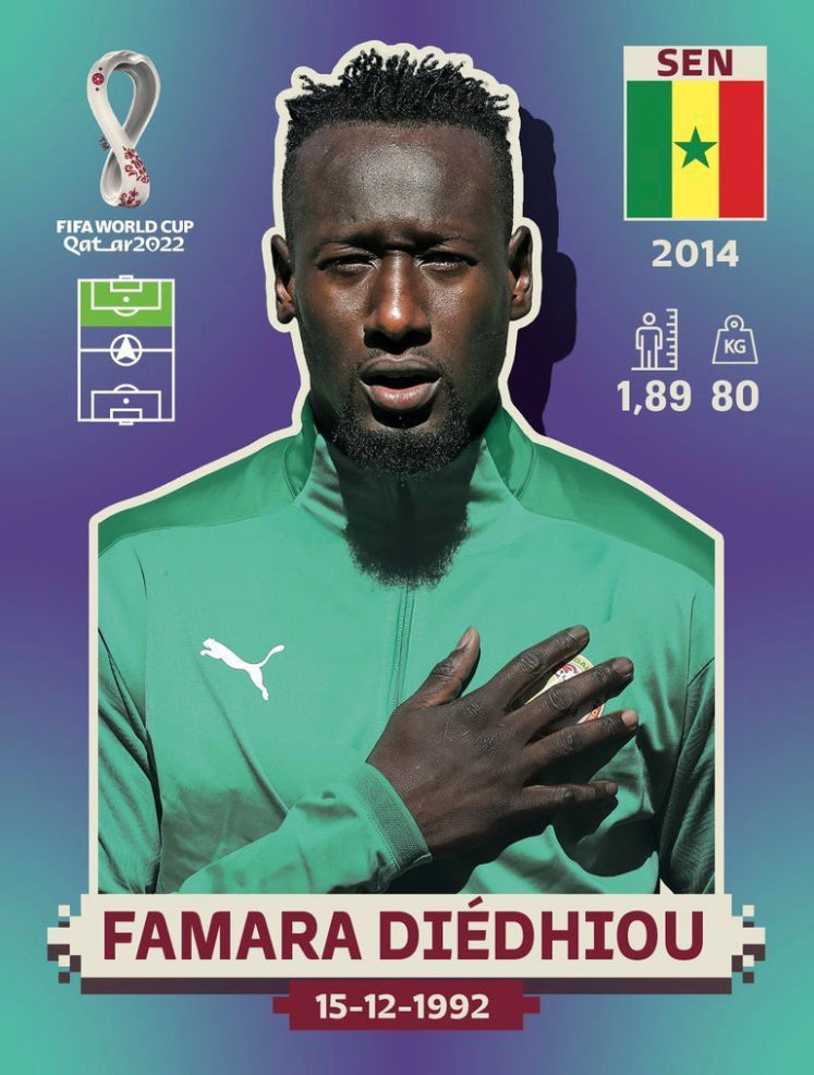 Panini World Cup 2022 Stickers - SEN 017 - Famara Diédhiou