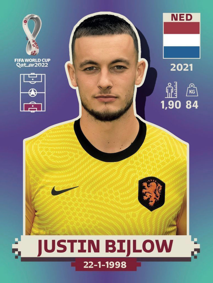 Panini World Cup 2022 Stickers - NED 003 - Justin Bijlow