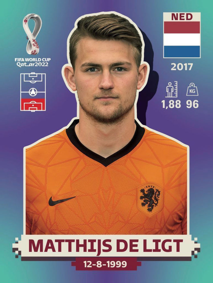 Panini World Cup 2022 Stickers - NED 006 - Matthijs De Ligt