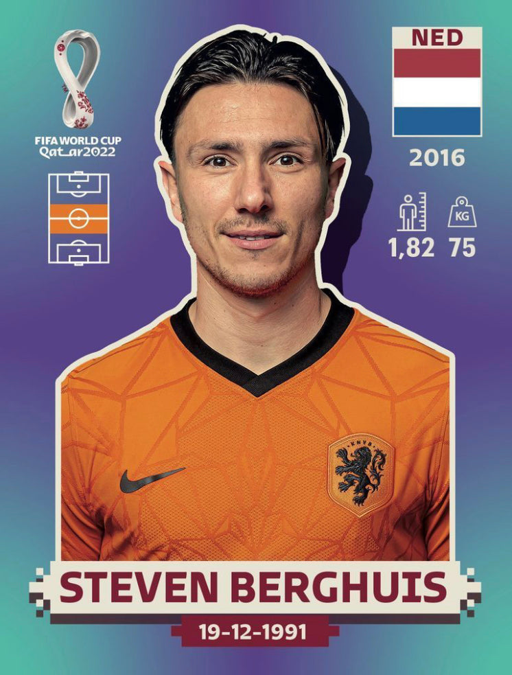 Panini World Cup 2022 Stickers - NED 010 - Steven Berghuis