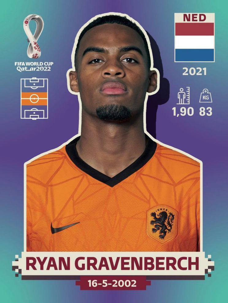 Panini World Cup 2022 Stickers - NED 012 - Ryan Gravenberch