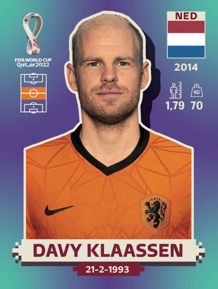 Panini World Cup 2022 Stickers - NED 013 - Davy Klaassen