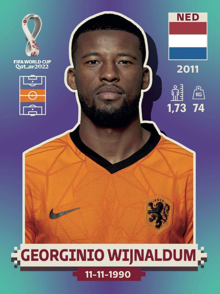 Panini World Cup 2022 Stickers - NED 015 - Georginio Wijnaldum