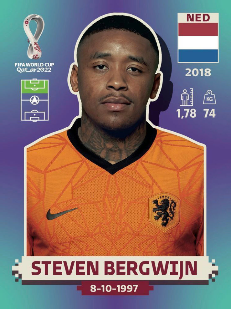 Panini World Cup 2022 Stickers - NED 016 - Steven Bergwijn