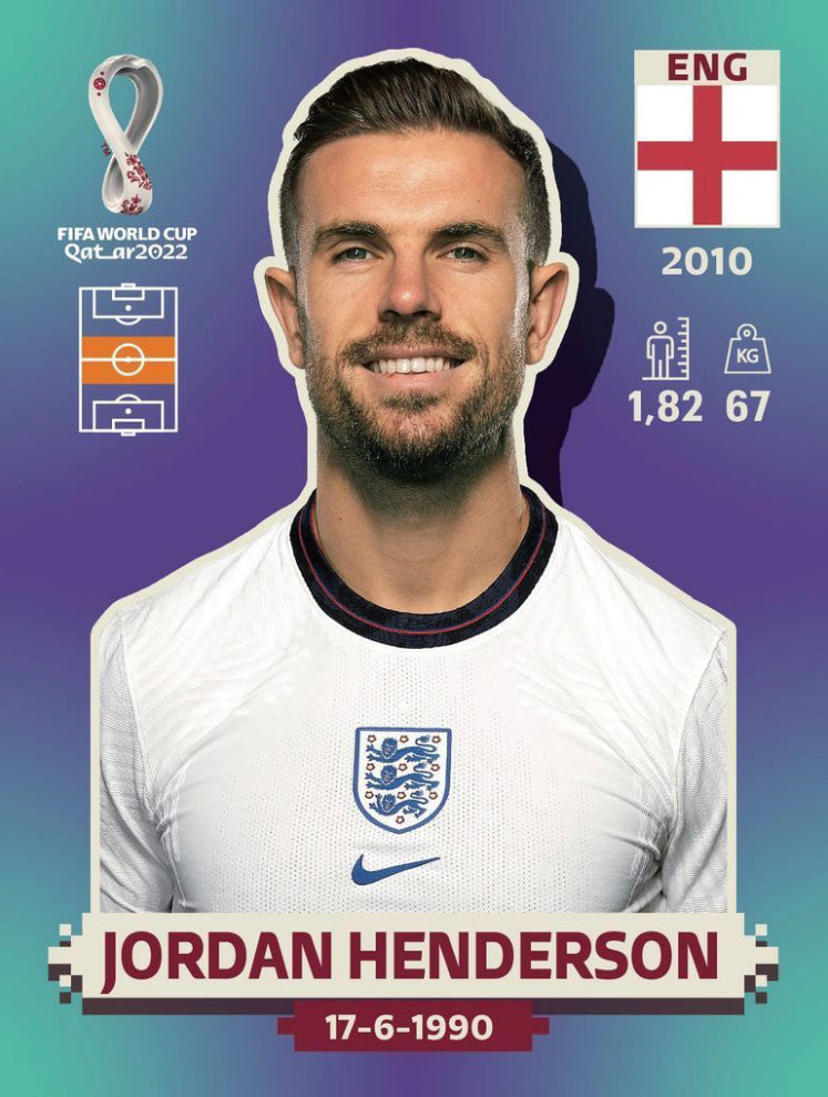 Panini World Cup 2022 Stickers - ENG 013 - Jordan Henderson