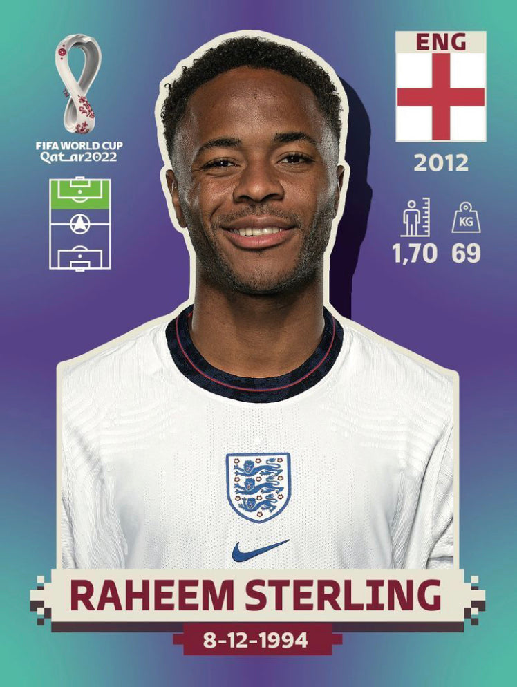 Panini World Cup 2022 Stickers - ENG 020 - Raheem Sterling