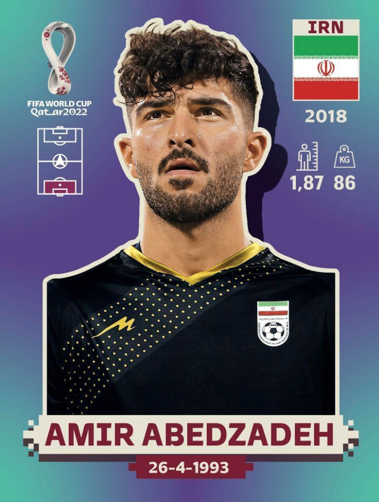 Panini World Cup 2022 Stickers - IRN 003 - Amir Abedzadeh