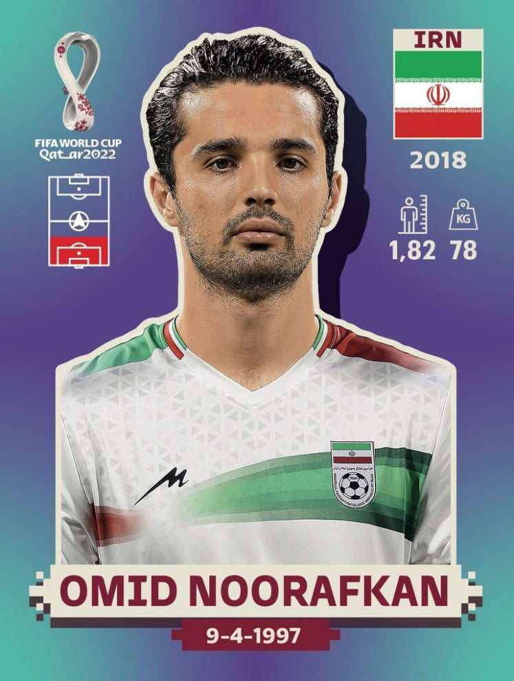 Panini World Cup 2022 Stickers - IRN 011 - Omid Noorafkan