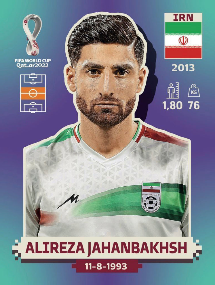 Panini World Cup 2022 Stickers - IRN 015 - Alireza Jahanbakhsh