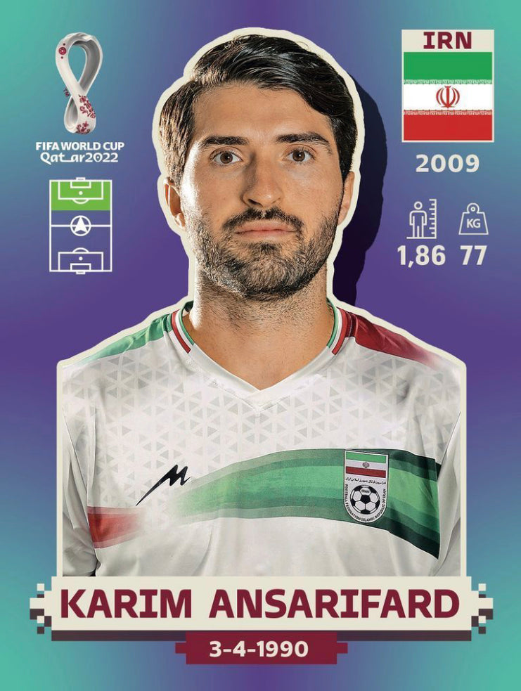 Panini World Cup 2022 Stickers - IRN 017 - Karim Ansarifard