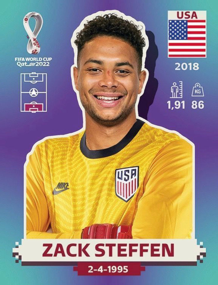 Panini World Cup 2022 Stickers - USA 004 - Zack Steffen