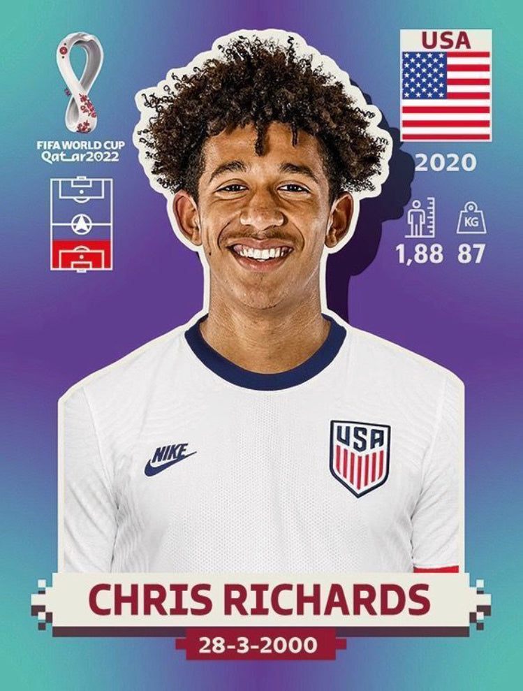 Panini World Cup 2022 Stickers - USA 007 - Chris Richards