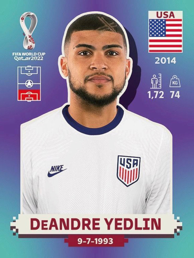 Panini World Cup 2022 Stickers - USA 009 - DeAndre Yedlin