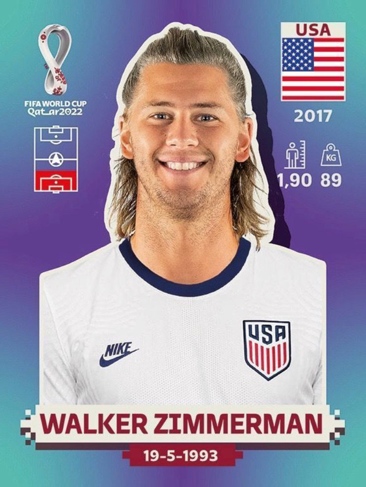 Panini World Cup 2022 Stickers - USA 010 - Walker Zimmerman