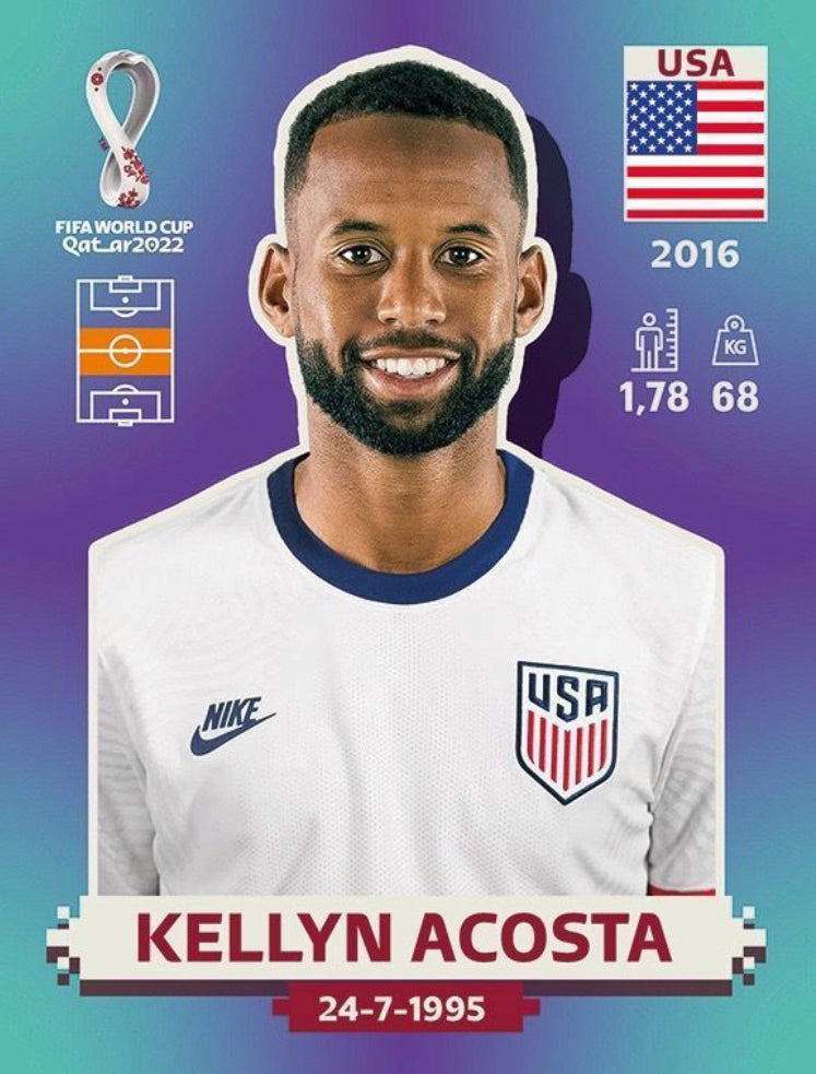 Panini World Cup 2022 Stickers - USA 012 - Kellyn Acosta