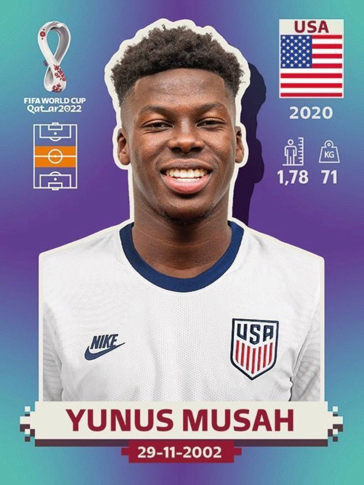 Panini World Cup 2022 Stickers - USA 015 - Yunus Musah