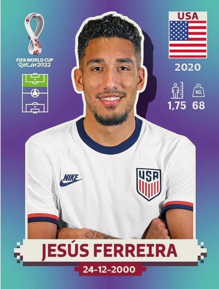 Panini World Cup 2022 Stickers - USA 016 - Jesús Ferreira