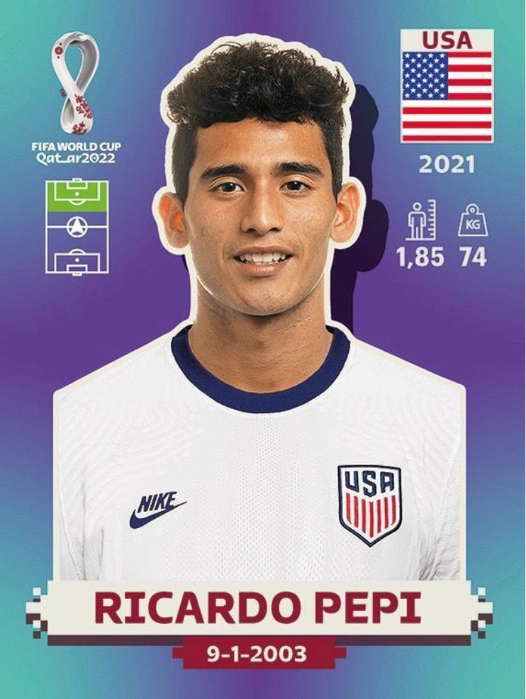 Panini World Cup 2022 Stickers - USA 017 - Ricardo Pepi