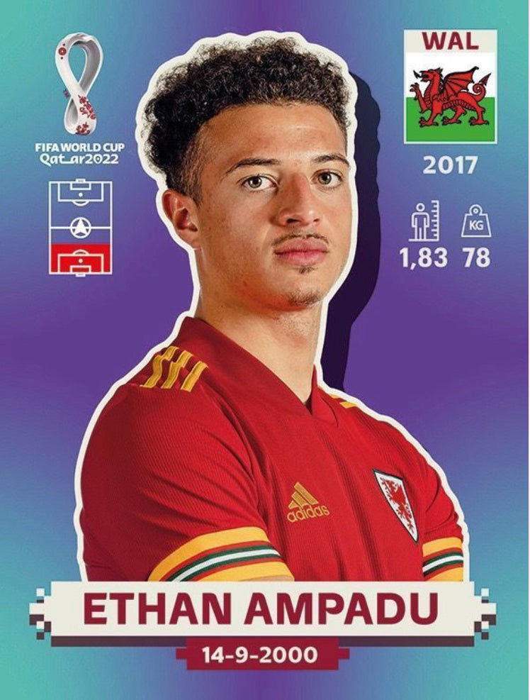 Panini World Cup 2022 Stickers - WAL 005 - Ethan Ampadu