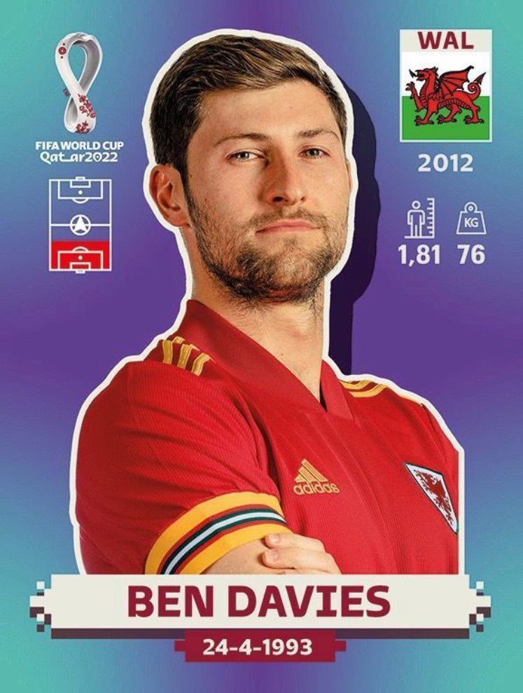 Panini World Cup 2022 Stickers - WAL 006 - Ben Davies