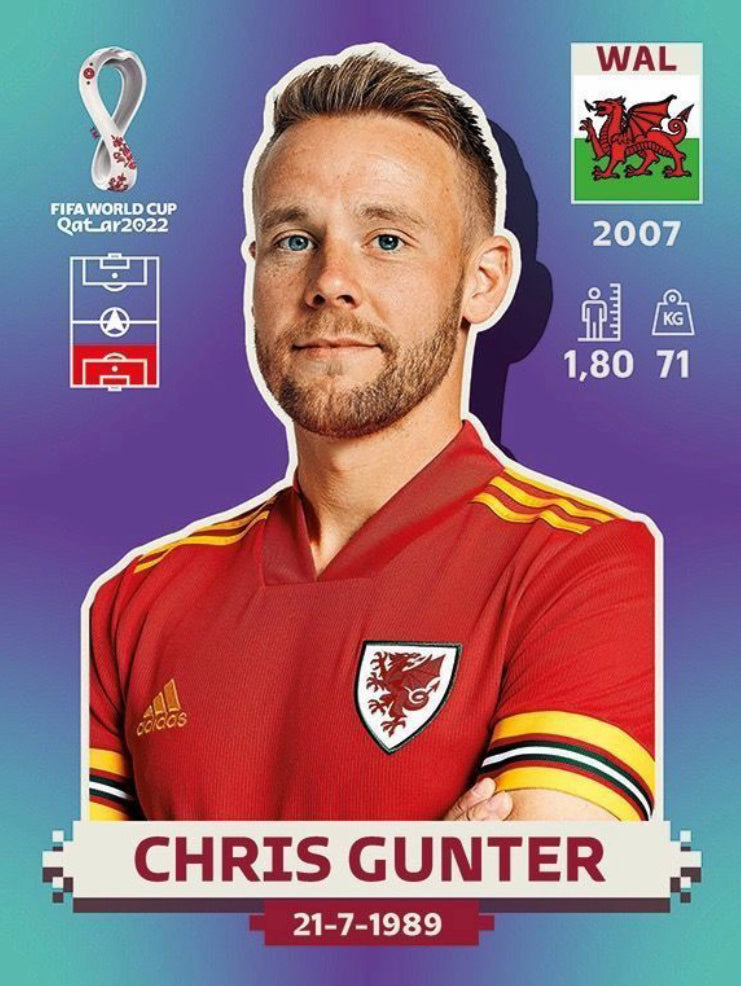 Panini World Cup 2022 Stickers - WAL 007 - Chris Gunter