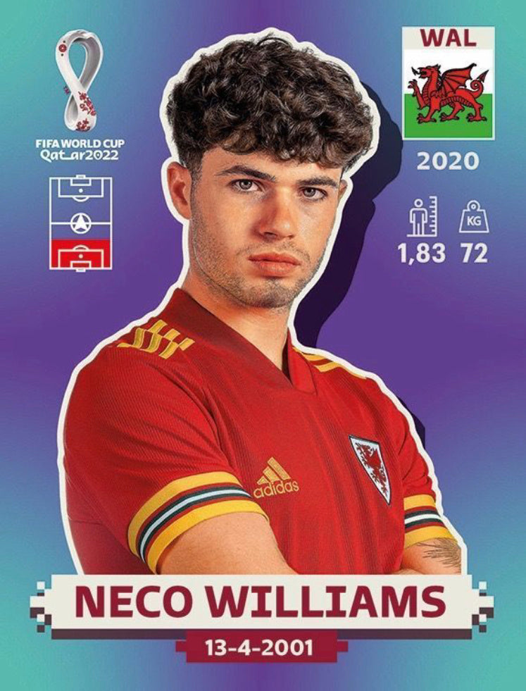 Panini World Cup 2022 Stickers - WAL 011 - Neco Williams