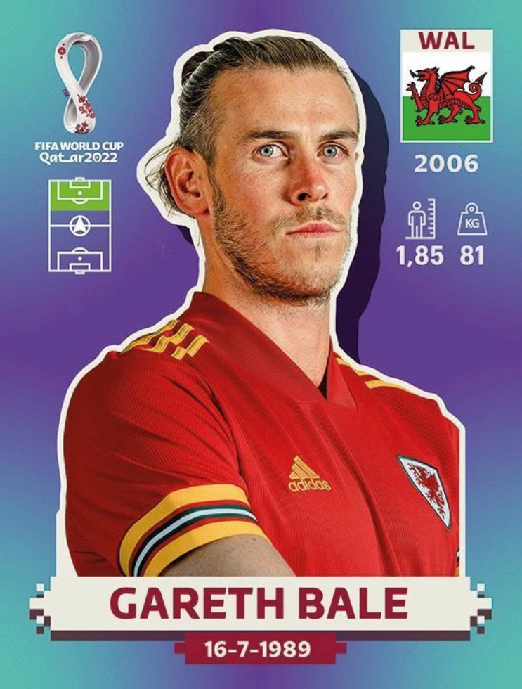 Panini World Cup 2022 Stickers - WAL 017 - Gareth Bale