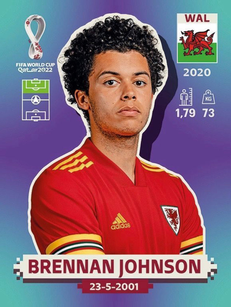 Panini World Cup 2022 Stickers - WAL 019 - Brennan Johnson