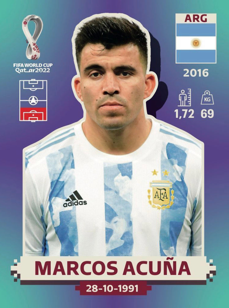 Panini World Cup 2022 Stickers - ARG 005 - Marcos Acuna