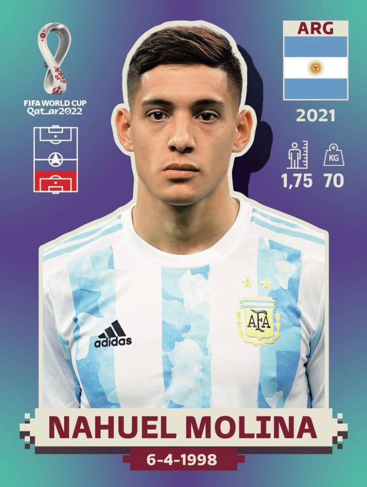 Panini World Cup 2022 Stickers - ARG 006 - Nahuel Molina