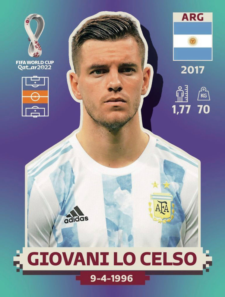 Panini World Cup 2022 Stickers - ARG 012 - Giovani Lo Celso