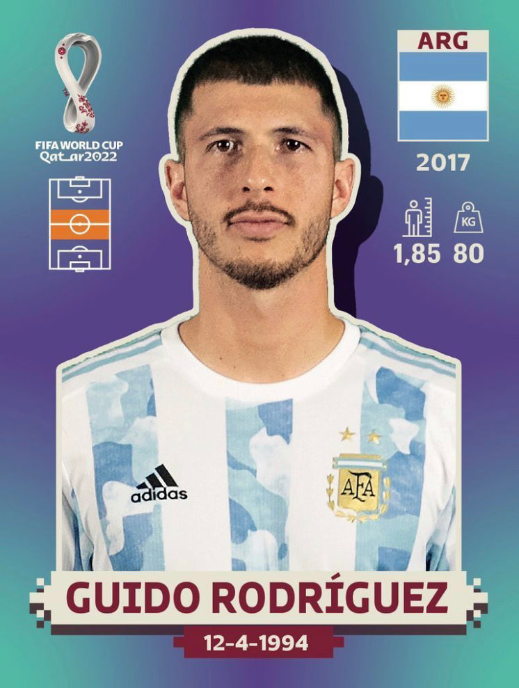 Panini World Cup 2022 Stickers - ARG 014 - Guido Rodríguez