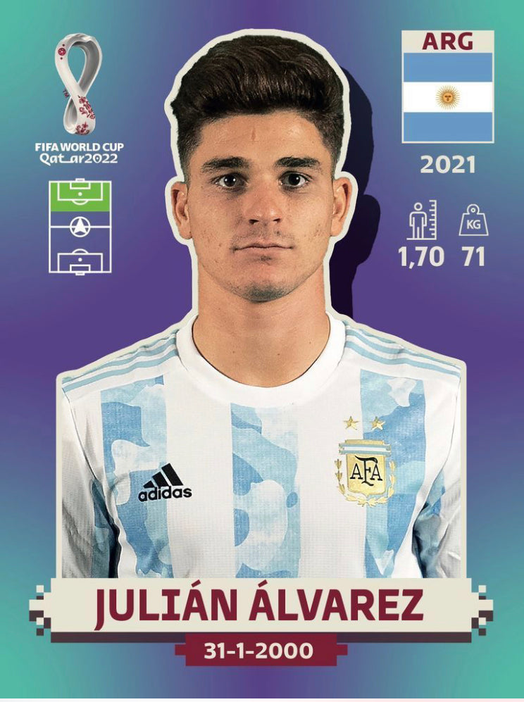 Panini World Cup 2022 Stickers - ARG 015 - Julián Álvarez