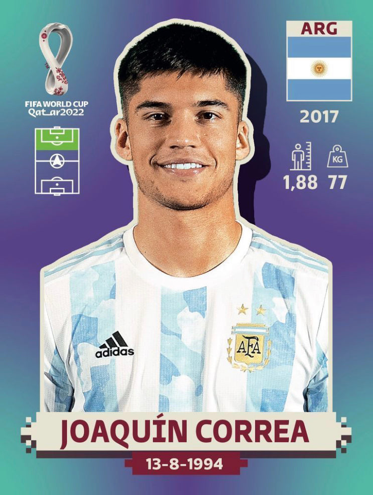 Panini World Cup 2022 Stickers - ARG 016 - Joaquín Correa