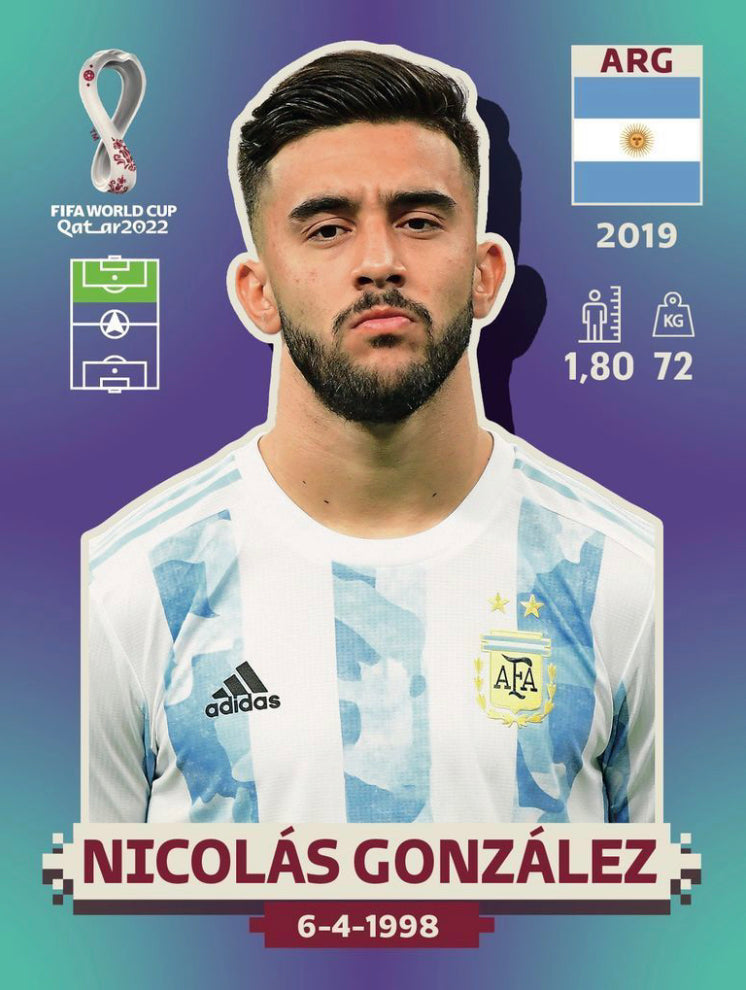 Panini World Cup 2022 Stickers - ARG 018 - Nicolás González