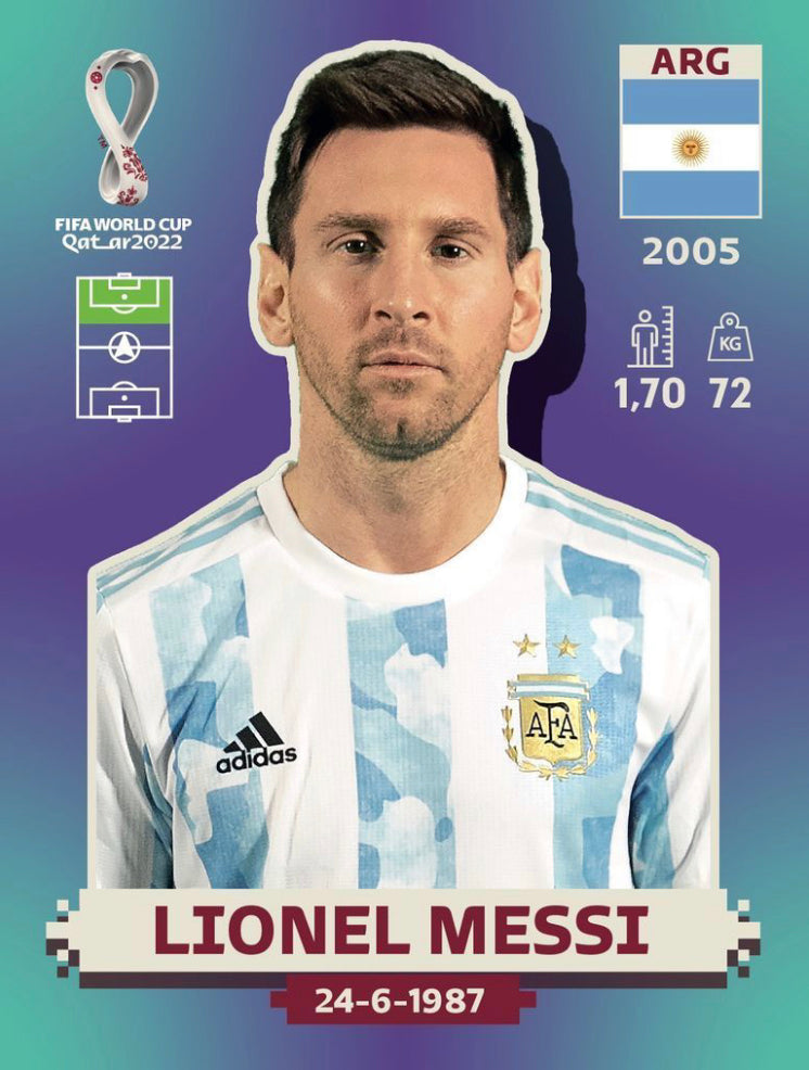 Panini World Cup 2022 Stickers - ARG 020 - Lionel Messi