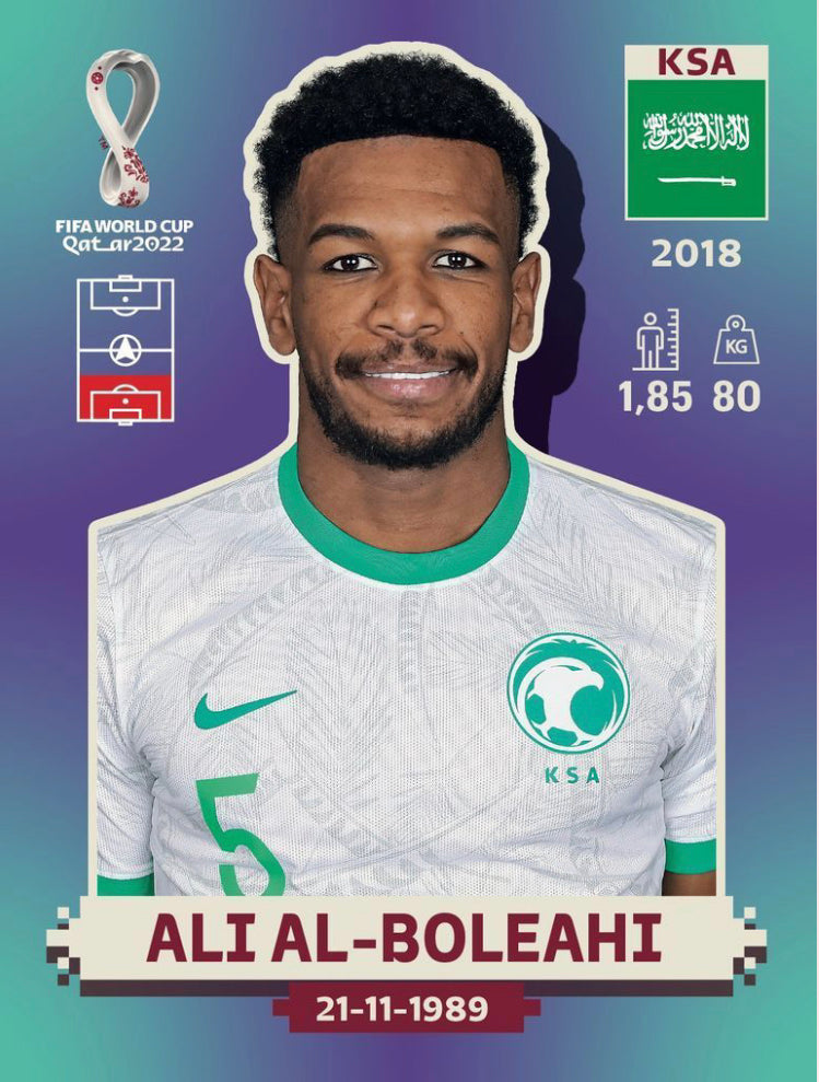 Panini World Cup 2022 Stickers - KSA 006 - Ali Al-Boleahi