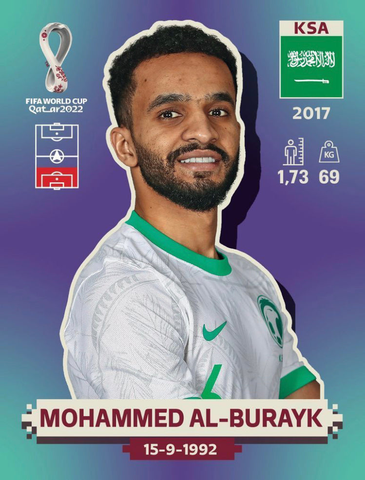 Panini World Cup 2022 Stickers - KSA 007 - Mohammed Al-Burayk