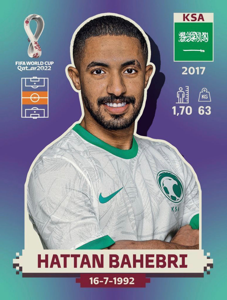 Panini World Cup 2022 Stickers - KSA 015 - Hattan Bahebri