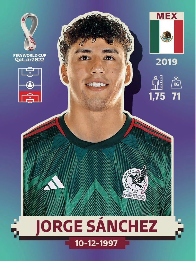 Panini World Cup 2022 Stickers - MEX 010 - Jorge Sánchez – Complete My ...